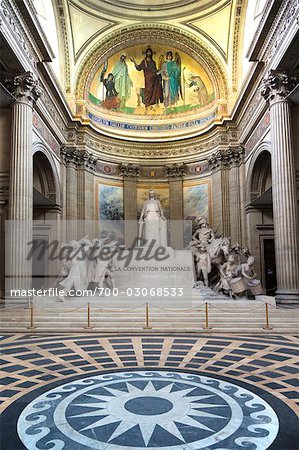 Interior of the Pantheon, Paris, France