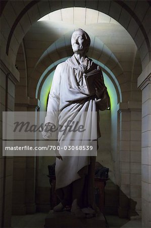 Statue of Voltaire in the Pantheon, Paris, France