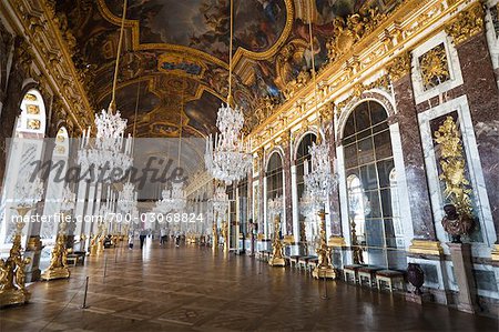 Hall of Mirrors, Palace of Versailles, Ile de France, France