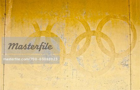 Faded Olympic Rings, Barcelona, Catalonia, Spain