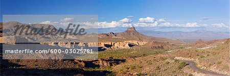 Oatman route de Flagstaff, en Arizona, à aiguilles, Californie, USA