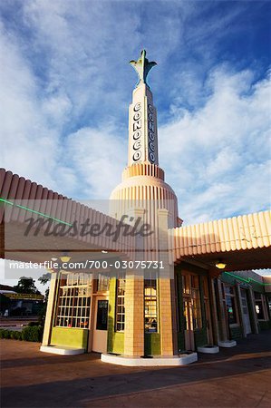 Conoco Tower on Route 66, Shamrock, Texas, USA