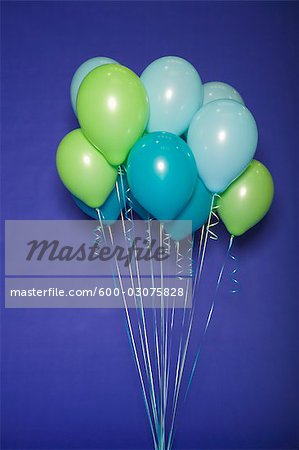 Balloons Against a Blue Background