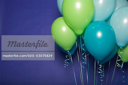 Balloons Against a Blue Background