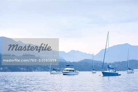 Boats, Keats Island, Howe Sound, British Columbia, Canada
