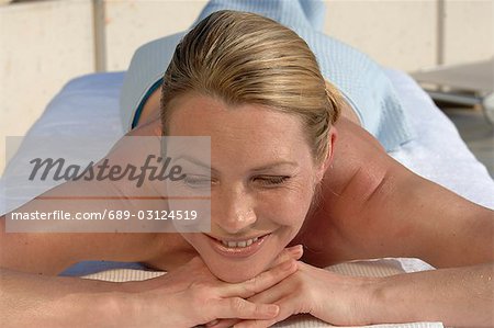 Woman on the massage table