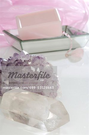 Rock crystal and soap