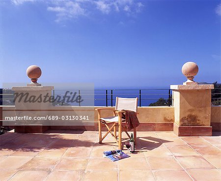 terrace with ocean view