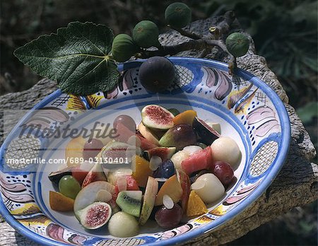 fruit salad on plate