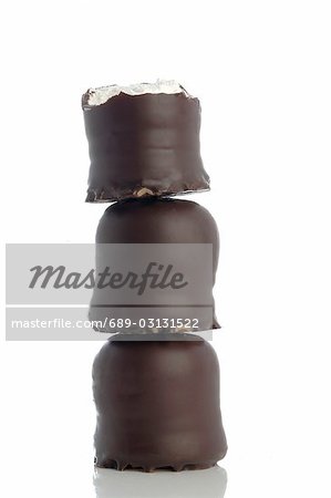 Schokolade Marshmallows gestapelt