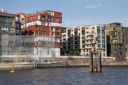 Mehrfamilienhäuser in Hafencity, Hamburg, Deutschland