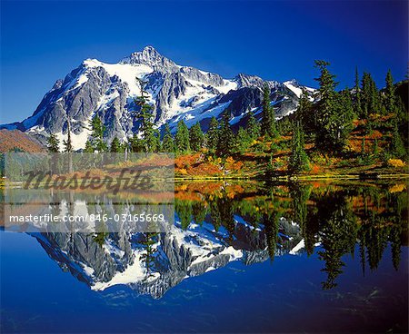 PHOTO LAC DU MONT SHUKSAN WASHINGTON