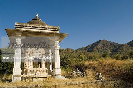 Temple on a hill, Jain Temple, Ranakpur, Pali District, Udaipur, Rajasthan, India