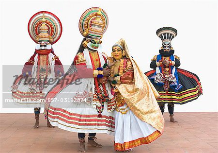 Four people kathakali dancing