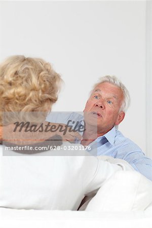 Senior couple arguing