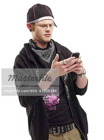 Young Man Using a Cell Phone