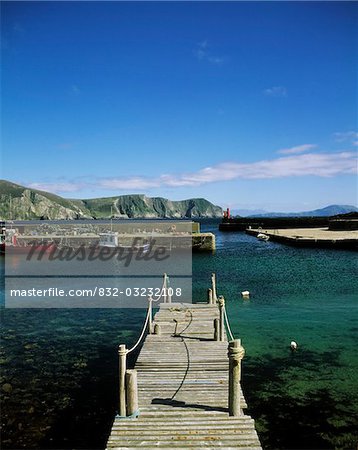 Dock auf Achill Island, County Mayo, Irland