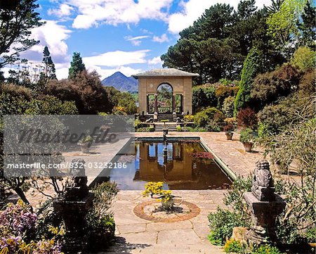 Lily Pond and Medici House, Ilnacullin, Co Cork, Ireland