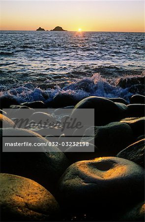 Rocks at the coast, Giant's Causeway, County Antrim, Northern Ireland