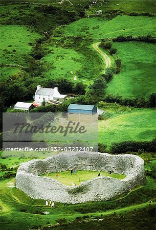 Co Kerry,Ireland;High angle view of Celtic archaeology