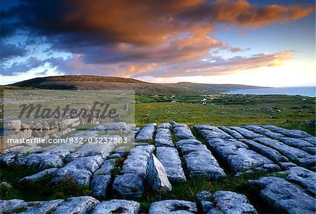 The Burren, Fanore, County Clare, Ireland; Limestone covered landscape