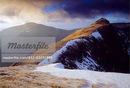 Mweelrea Mountain, comté de Mayo, Irlande ; Sommet de la montagne