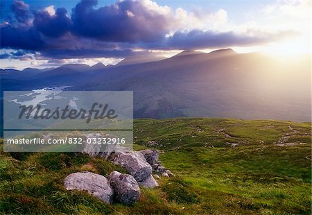 Macgillycuddy's Reeks, Killarney National Park, County Kerry, Ireland; Mountain scenic Macgillycuddy's Reeks, Killarney National Park, County Kerry, Ireland; Mountain scenic