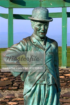 Waterville, County Kerry, Ireland; Charlie Chaplin statue