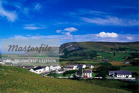 Glencolumbkille, County Donegal, Ireland; View of Irish village