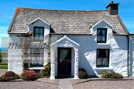 Valentia Island, co. Kerry, Irlande ; Une vieille maison traditionnelle