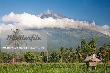 Gunung abang volcano in bali