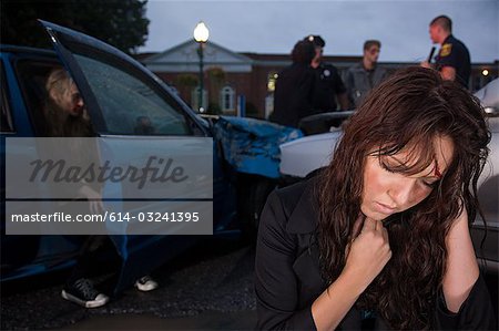 Teenage girl involved in a road accident