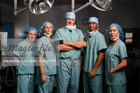 Medical personnel in operating room