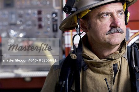 Closeup of fire chief