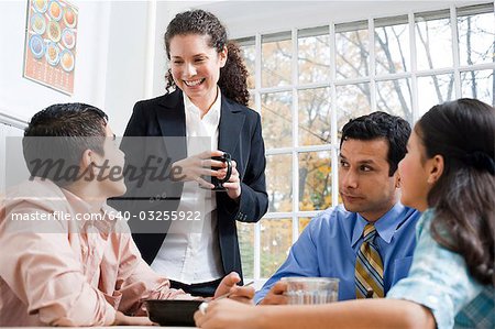 Family at breakfast table