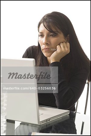 Woman on a laptop