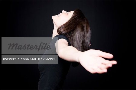 Woman with outstretched arms