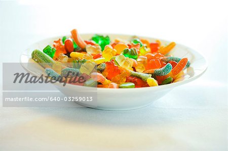 Gummibärchen und Gummibärchen worms