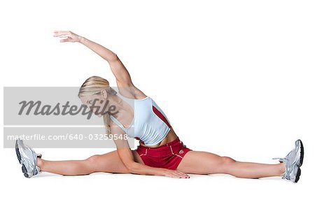 Woman stretching