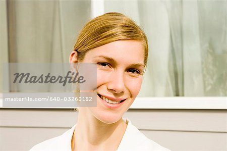 Woman in white shirt