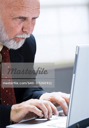 Closeup of businessman in office