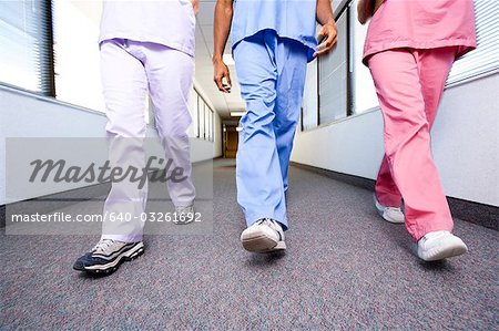 Nurses walking and talking