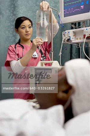Sac infirmière réglage pour patient