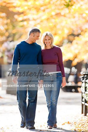 Couple standing outdoors