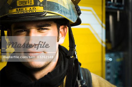 Portrait of a firefighter