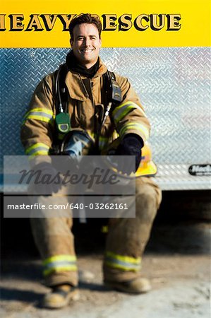 Portrait of a firefighter