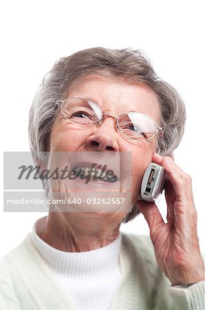 Mature woman talking on cellular phone