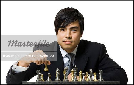 Man playing chess