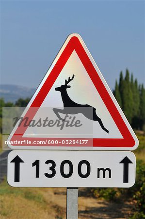 Deer Crossing Sign