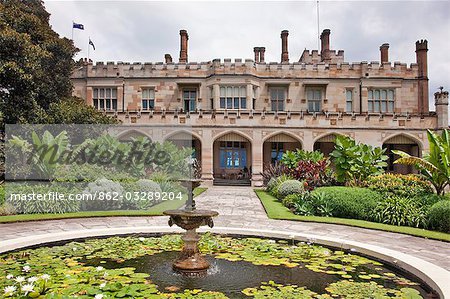 Australia New South Wales. Government House of New South Wales situated in the Royal Botanic Gardens.